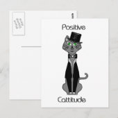 Positive Cattitude Postkarte (Vorne/Hinten)