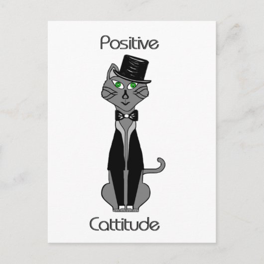 Positive Cattitude Postkarte (Vorderseite)
