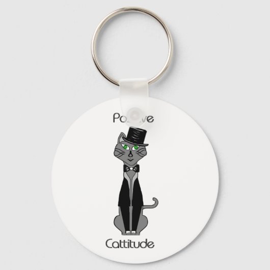 Positive Cattitude Schlüsselanhänger (Vorderseite)