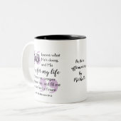 Positive Christliche Affirmation GODS PLANS Zweifarbige Tasse (Vorderseite Links)