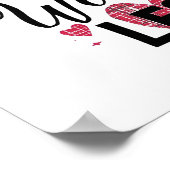 Positive Dance More Worry Less Typography Poster (Ecke)