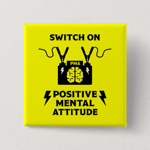 Positive Denkweise Mentaler Zustand Button