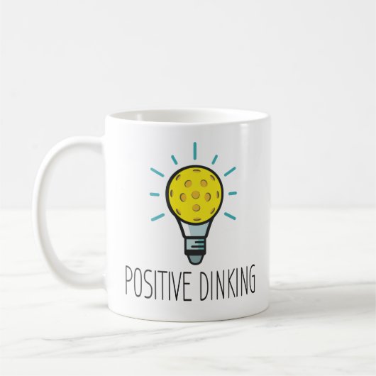Positive Dinking Pickleball-Tasse Kaffeetasse (Links)
