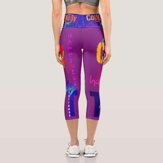 Positive Eigenschaften Wählen Sie Farbhintergrund  Capri Leggings (Rückseite)