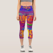 Positive Eigenschaften Wählen Sie Farbhintergrund Capri Leggings (Vorderseite)