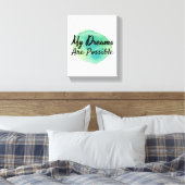 positive Eigenschaftsvisionen Leinwanddruck (Insitu (Schlafzimmer))