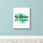 positive Eigenschaftsvisionen Leinwanddruck (Insitu (Holzboden))