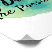 positive Eigenschaftsvisionen Poster (Ecke)