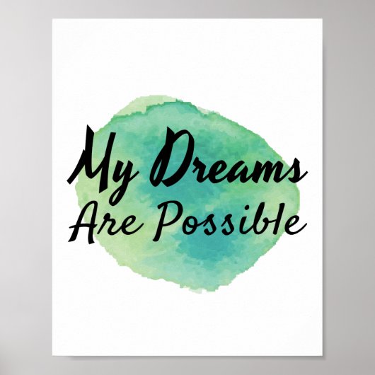 positive Eigenschaftsvisionen Poster (Vorne)