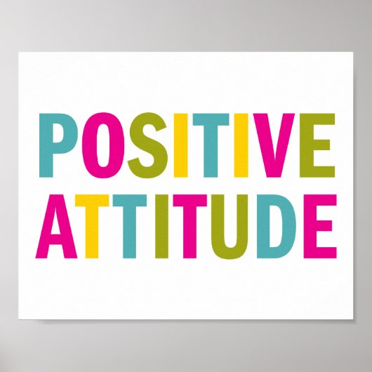Positive Einstellung in hellen Farben Poster (Vorne)