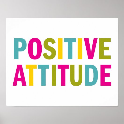 Positive Einstellung in hellen Farben Poster (Vorne)