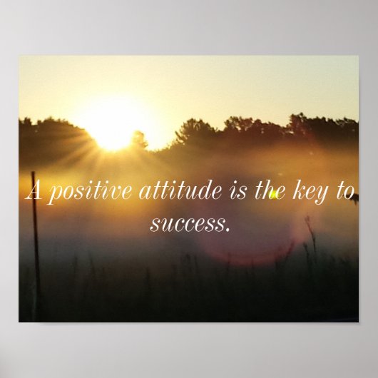 Positive Einstellung Inspiration Sonnenaufgang Pos Poster (Vorne)