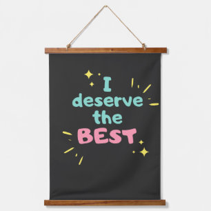 positive Einstellung inspirierende positive Vision Wandteppich Mit Holzrahmen