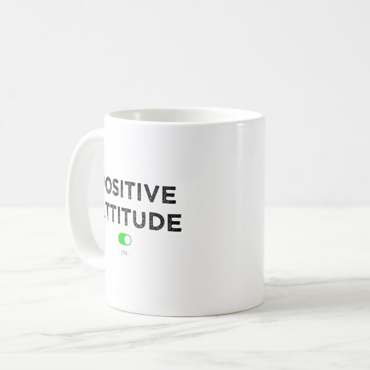 Positive Einstellung man - Becher Kaffeetasse (Vorderseite Links)