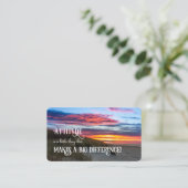 Positive Einstellung motivierend Anführungsleben g Visitenkarte (Stehend Vorderseite)