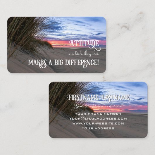 Positive Einstellung motivierend Anführungsleben g Visitenkarte (Vorne/Hinten)
