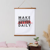 Positive Einstellung motivierend positive Worte Wandteppich Mit Holzrahmen (Schlafzimmer)