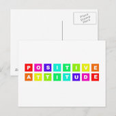 positive Einstellung Postkarte (Vorne/Hinten)