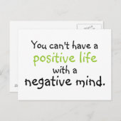 positive Einstellung Postkarte (Vorne/Hinten)