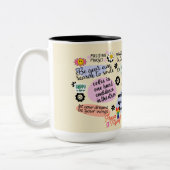 Positive Einstellung Zweifarbige Tasse (Links)