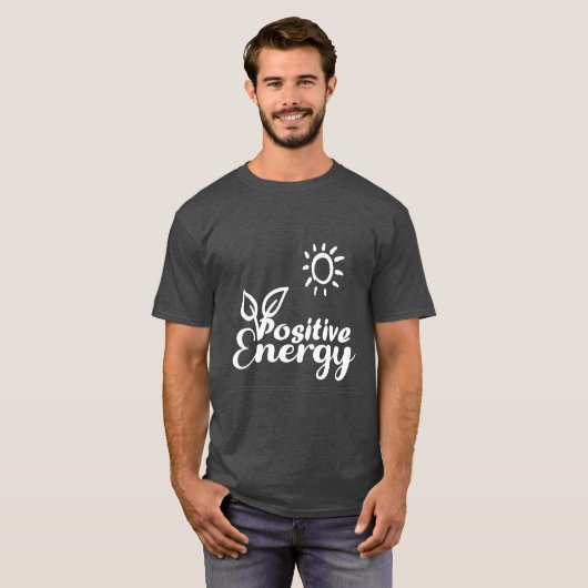 Positive Energie Auftrieb Typografie-T - Shirt (Vorne ganz)