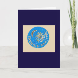 Positive Energie für das neue Jahr Feiertagskarte