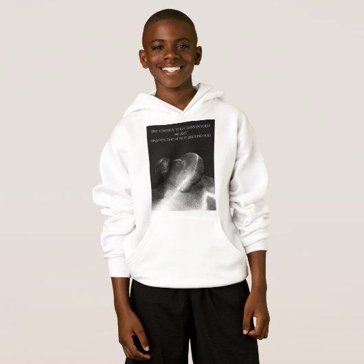 Positive Energie im Herzen Hoodie (Vorne ganz)