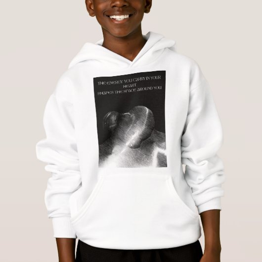 Positive Energie im Herzen Hoodie (Vorderseite)