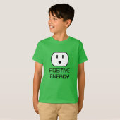 Positive Energie lustige grüne Steckdose Kind's T-Shirt (Vorne ganz)