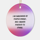 positive Energie - Motivierend Zitat Keramik Ornament (Links)