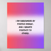 positive Energie - Motivierend Zitat Poster (Vorne)