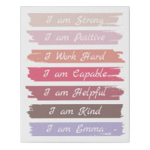 Positive ermutigende Affirmation-Leinwand