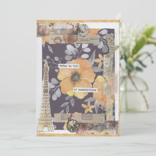 Positive Ermutigung Inspiration Grußkarte Dankeskarte (Stehend Vorderseite)