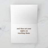 Positive Ermutigung zur Erreichung Ihrer Ziele Karte (Innenseite)