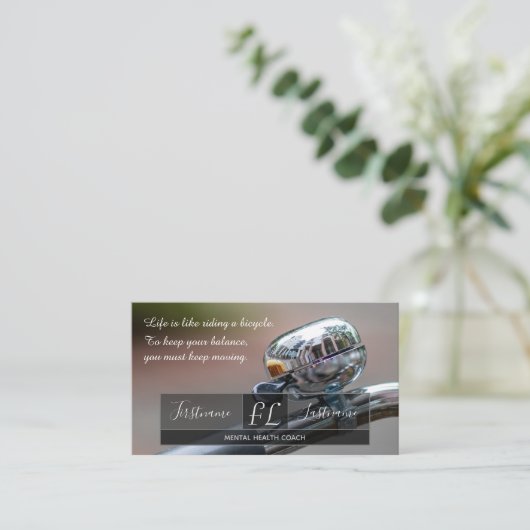 Positive Förderung des Fahrrads für die psychische Visitenkarte (Stehend Vorderseite)