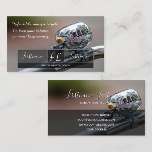 Positive Förderung des Fahrrads für die psychische Visitenkarte (Vorne/Hinten)