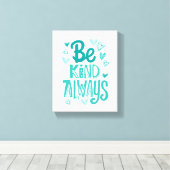 Positive Freundlichkeit spielt Typografie Leinwanddruck (Insitu (Holzboden))