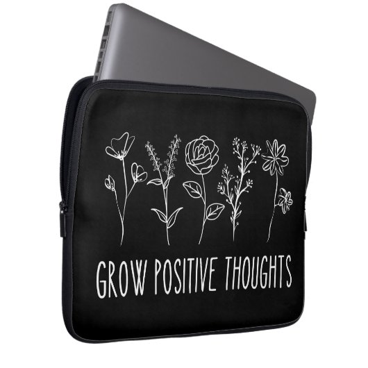 Positive Gedanken Ästhetik wachsen Laptopschutzhülle (Vorne Rechts)