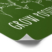 Positive Gedanken Ästhetik wachsen Poster (Ecke)