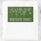 Positive Gedanken Ästhetik wachsen Rechteckiger Aufkleber (Tasche)