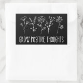 Positive Gedanken Ästhetisch-rechteckiger Stick wa Rechteckiger Aufkleber (Tasche)