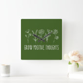 Positive Gedanken Ästhetische Quadrat Uhr (Zuhause)