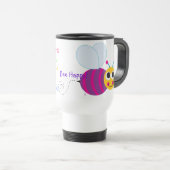 Positive Gedanken-bestes Leben "Bienen-glückliche" Reisebecher (VorderseiteRechts)