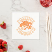 Positive Gedanken - Blume und Schmetterlinge Serviette (Beispiel)