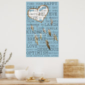 Positive Gedanken Inspiration Traumfänger Poster (Küche)