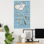 Positive Gedanken Inspiration Traumfänger Poster (Heimbüro)
