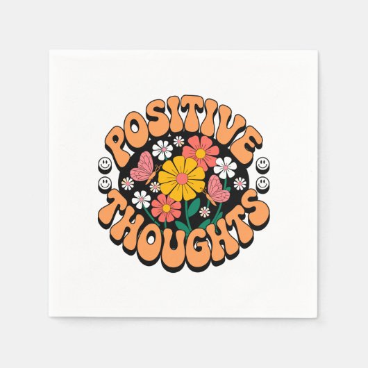 Positive Gedanken - Inspirationsblume (2) Serviette (Vorderseite)