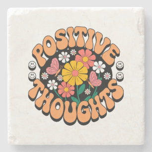 Positive Gedanken - Inspirationsblume (2) Steinuntersetzer