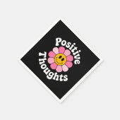 Positive Gedanken - Inspirationsflorale Serviette (Ecke)