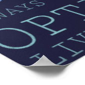 Positive Gedanken Inspirationswörter Poster (Ecke)